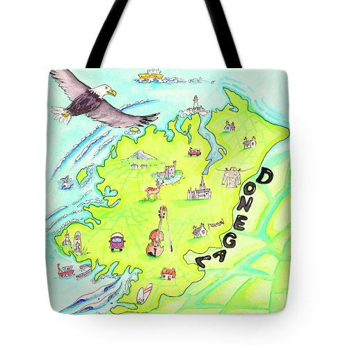Donegal map tote bag