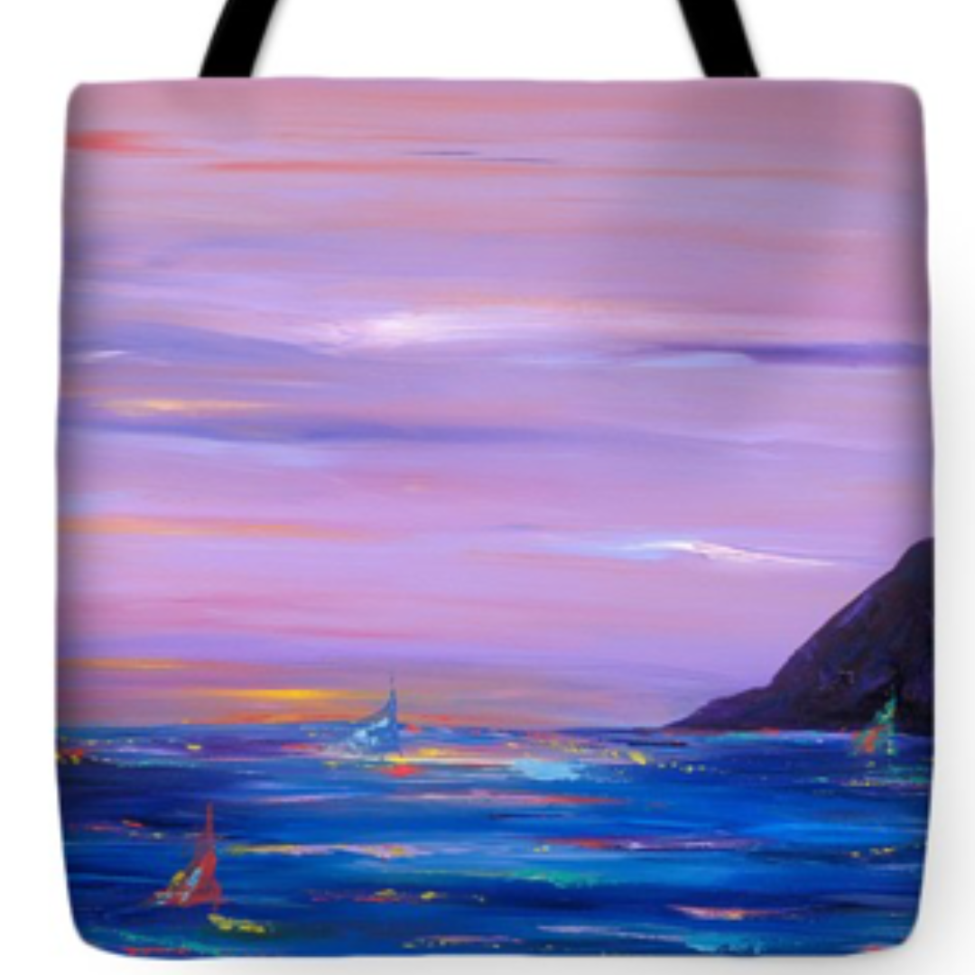 Sunset Stroll Art Bag