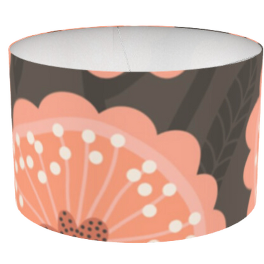 Bold Blooms Lampshade - Brown