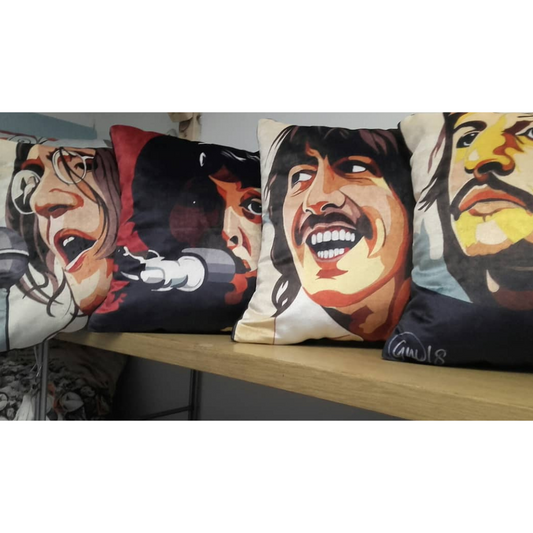 The Beatles Velvet Art Cushion Set