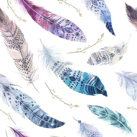 pastel wispy feathers