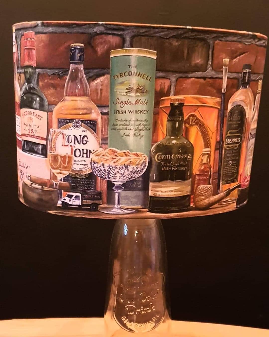 Whiskey oval lampshade