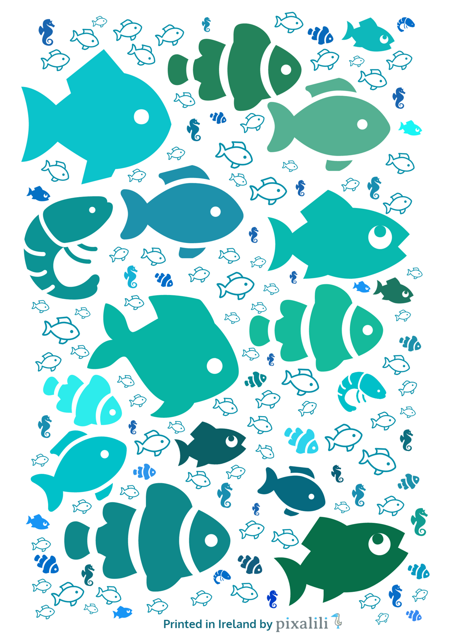A fishy tale in green and blue