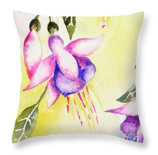 Fuchsia throw pillow, cushion