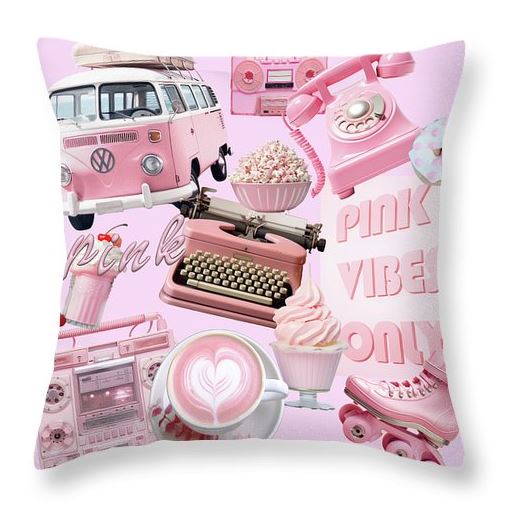 Pink vibes cushion