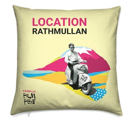 Rathmullen Film Fest cushion yellow