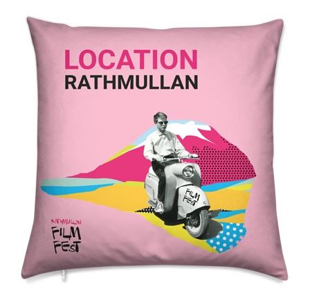 Rathmullan Film Fest cushion pink