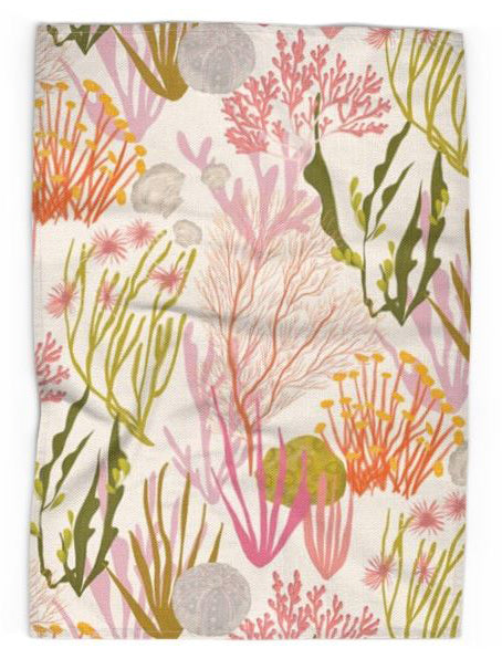 Ocean Garden Pattern Tea Towel