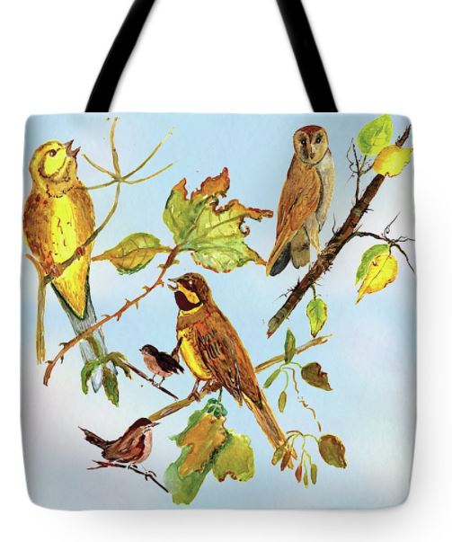 Birds art bag