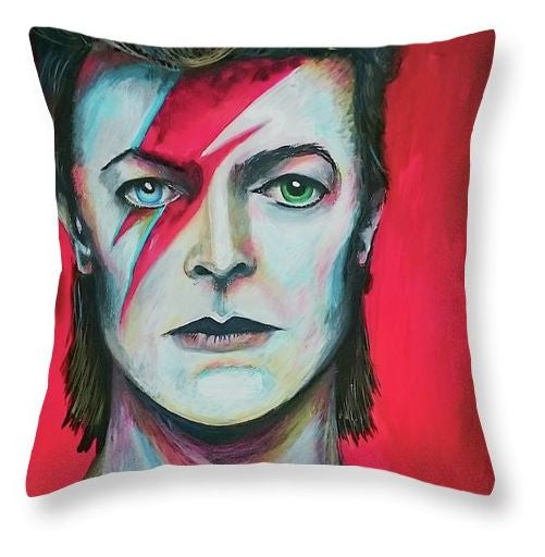 Bowie ziggy throw pillow cushion