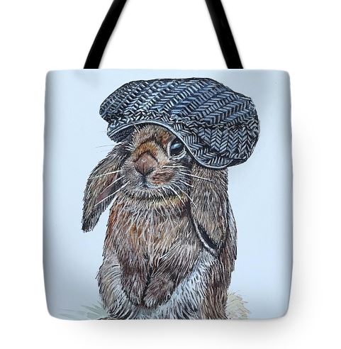 Bunny In A Flat Cap Art Bag