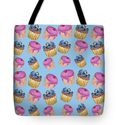 Cup cakes galore on an Art Bag 