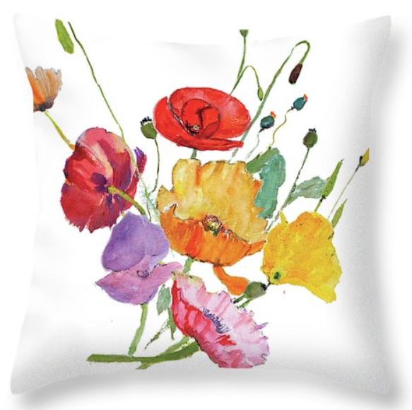 Bunch of Poppies Cushion